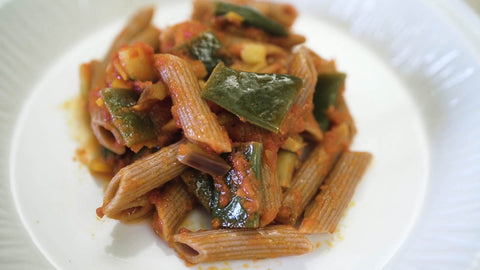 Penne hammurabi al ragù di verdure estive